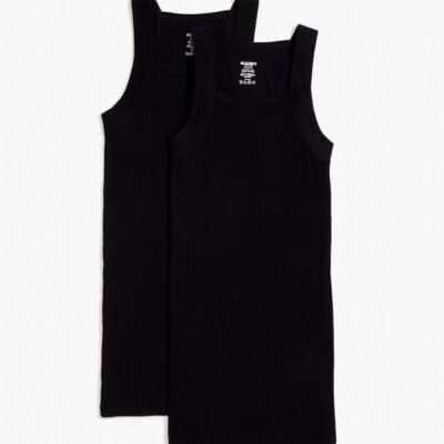 2(X)IST Discount Online Essential Cotton Square-Cut Tank 2-Pack