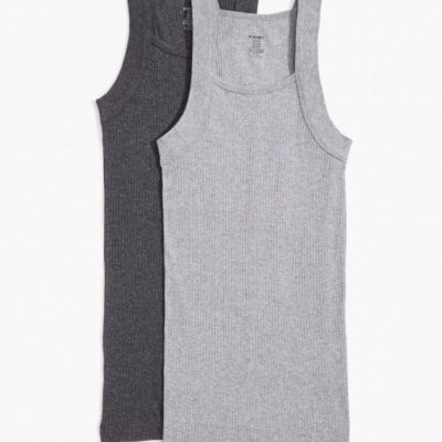 2(X)IST Discount Online Essential Cotton Square-Cut Tank 2-Pack