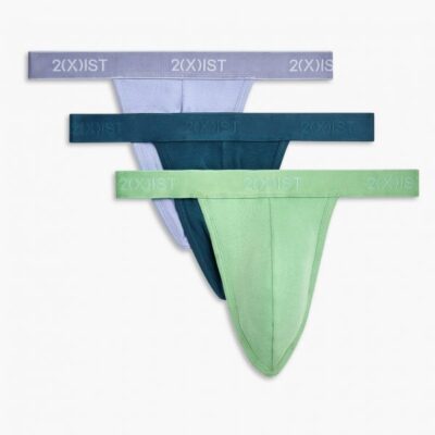 2(X)IST Exclusive Essential Cotton Y-Back Thong 3-Pack