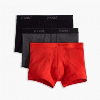 2(X)IST Latest Fashion Essential Cotton No-Show Trunk 3-Pack