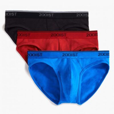 2(X)IST New Threads Cotton Stretch No-Show Brief 3-Pack