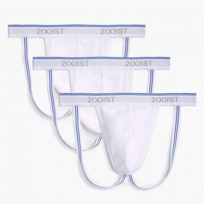 2(X)IST New Threads Cotton Stretch Jock Strap 3-Pack