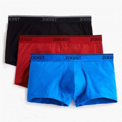 2(X)IST Latest Fashion Cotton Stretch No-Show Trunk 3-Pack