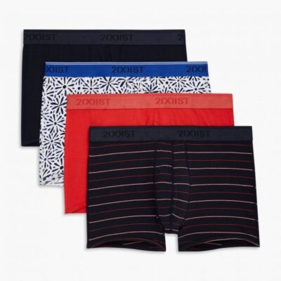 2(X)IST Quick Delivery Cotton Stretch No Show Trunk 3+1 Bonus Pack