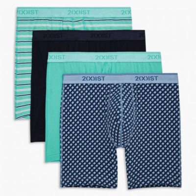 2(X)IST Best Quality Cotton Stretch 6″ Boxer Brief 3+1 Bonus Pack